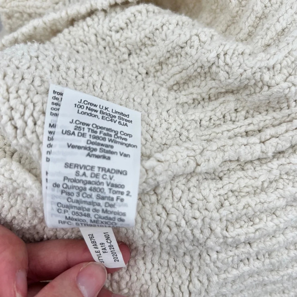 Madewell Montford Fringe‎ Pullover Sweater, Pearl Ivory, Size L, Women’s Cropped - Picture 10 of 11